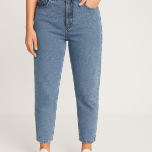 Calça mom azul media